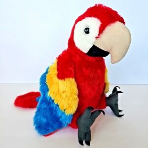 Wild Republic Scarlet‎ Macaw Red Parrot Stuffed Animal Plush Toy Bird 11" - 1872